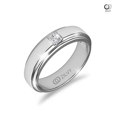 แหวนเพชรผู้ชาย รุ่น BR001 - ภาพเต็ม