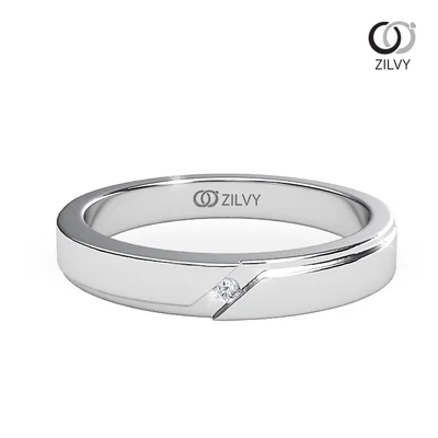 แหวนเพชรผู้ชาย รุ่น BR011 - มุมบน