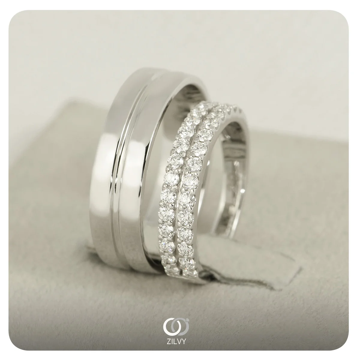 แหวนเพชรผู้ชาย Emerson Pavé