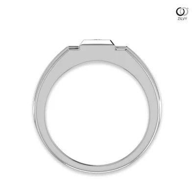 แหวนเพชรผู้ชาย รุ่น BR066 - มุมหน้า