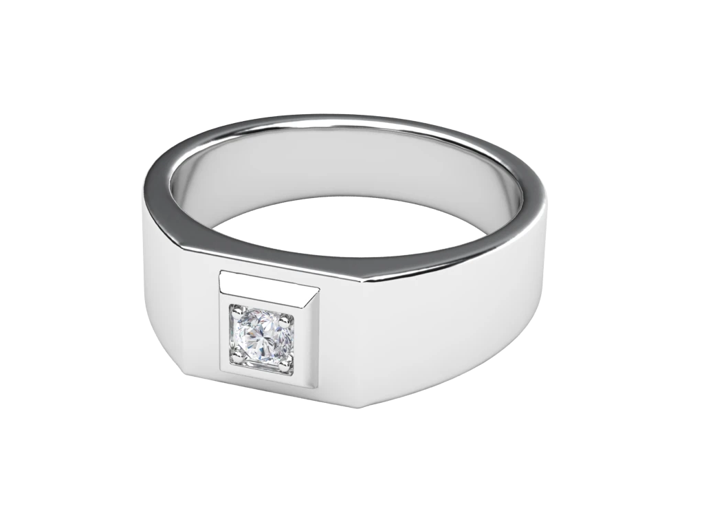 แหวนเพชรผู้ชาย Nolan Signet