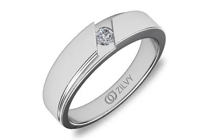 แหวนเพชรผู้ชาย รุ่น BR090 - ภาพเต็ม