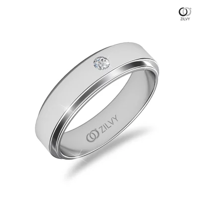 แหวนเพชรผู้ชาย รุ่น BR092 - มุมเปอร์สเปกทีฟ