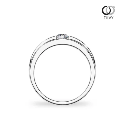 แหวนเพชรผู้ชาย รุ่น BR093 - มุมหน้า