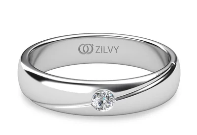 แหวนเพชรผู้ชาย รุ่น BR111 - มุมบน