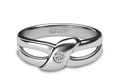 แหวนเพชรผู้ชาย รุ่น BR123 - มุมบน