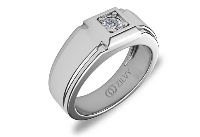 แหวนเพชรผู้ชาย Everett Signet