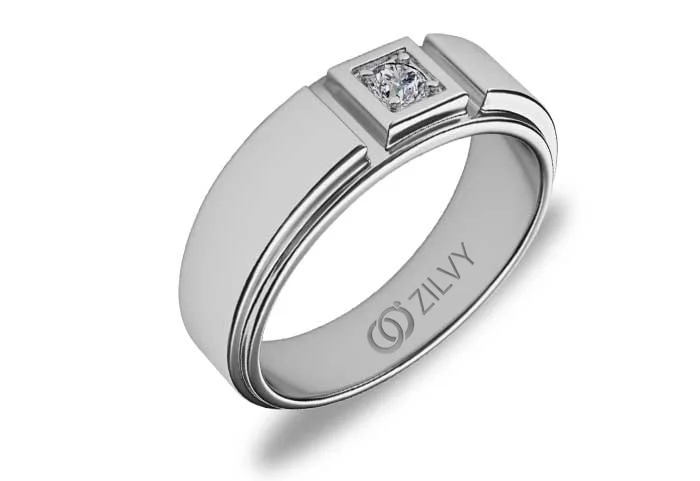 แหวนเพชรผู้ชาย Hendrix Bezel