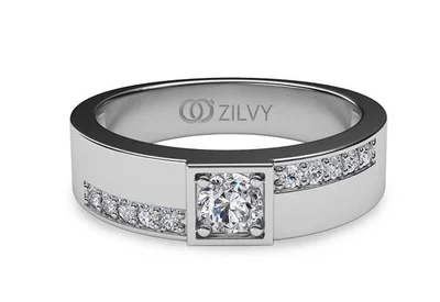 แหวนเพชรผู้ชาย รุ่น BR140 - มุมบน