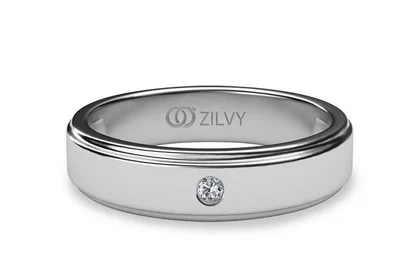 แหวนเพชรผู้ชาย รุ่น BR146 - มุมบน