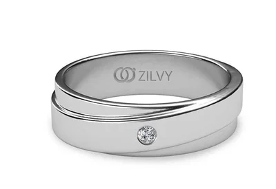 แหวนเพชรผู้ชาย รุ่น BR151 - มุมบน