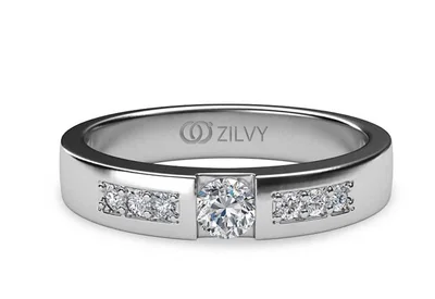 แหวนเพชรผู้ชาย รุ่น BR153 - มุมบน