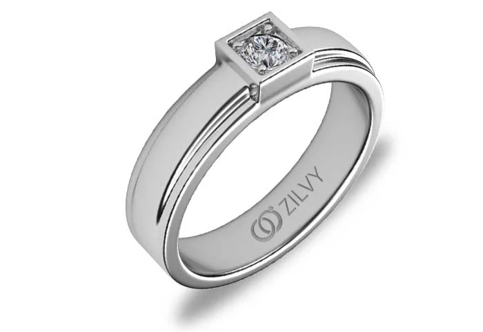 แหวนเพชรผู้ชาย Knox Bezel