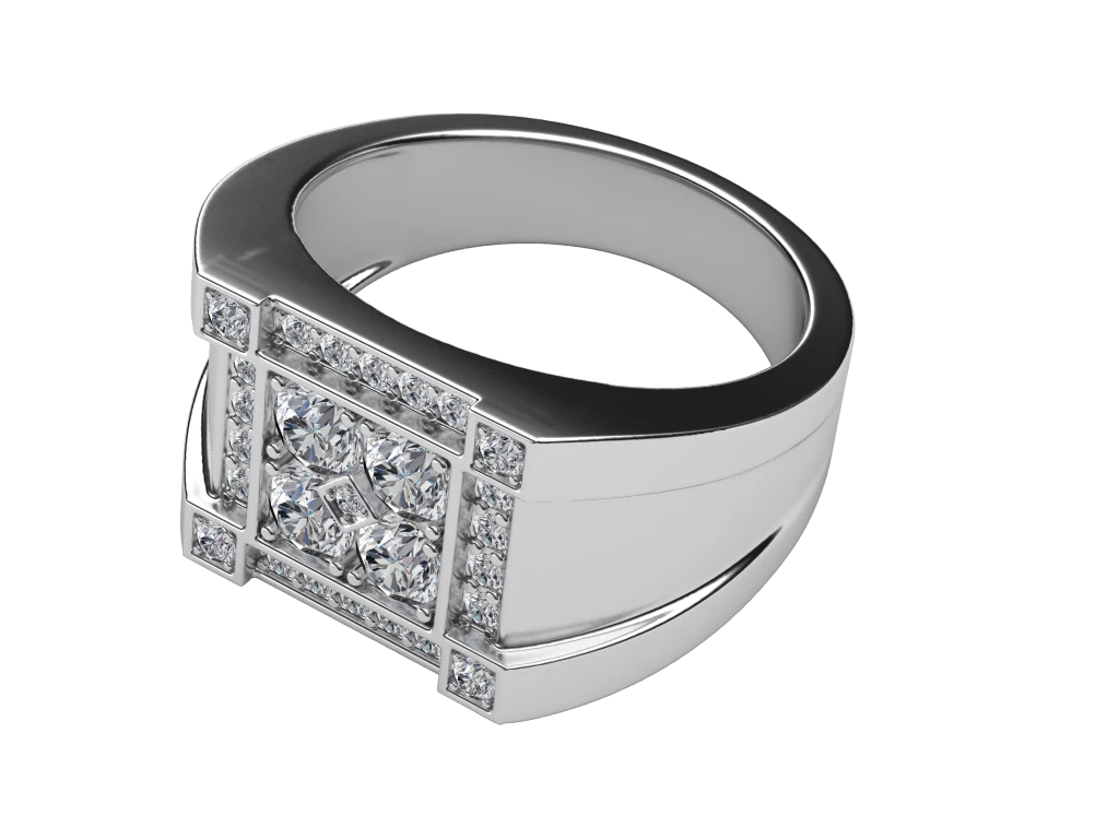 แหวนเพชรผู้ชาย Rowan Cluster