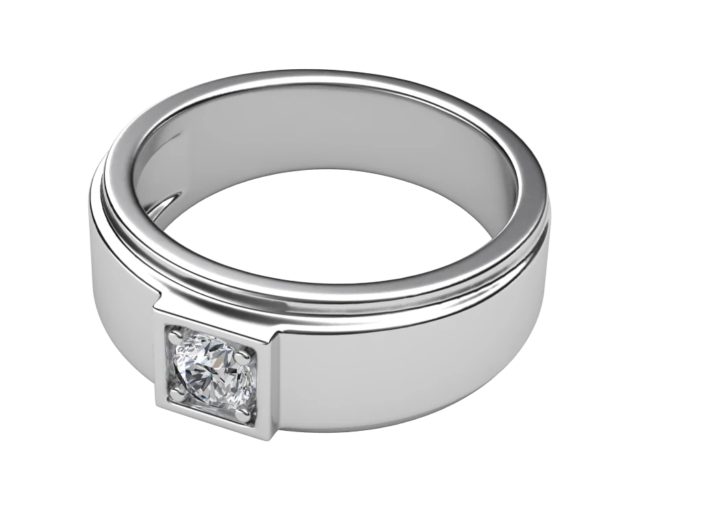 แหวนเพชรผู้ชาย Sterling Band