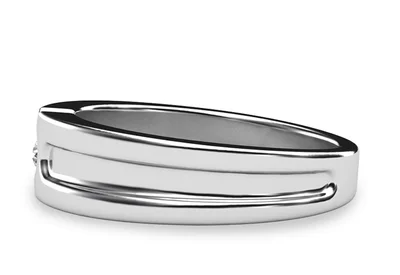 แหวนเพชรผู้ชาย รุ่น BR184 - มุมข้าง