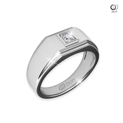 แหวนเพชรผู้ชาย รุ่น BR186 - มุมเปอร์สเปกทีฟ