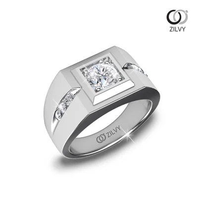 แหวนเพชรผู้ชาย รุ่น BR189 - มุมเปอร์สเปกทีฟ