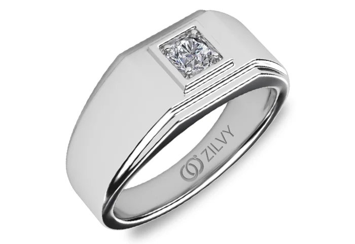 แหวนเพชรผู้ชาย Cade Signet