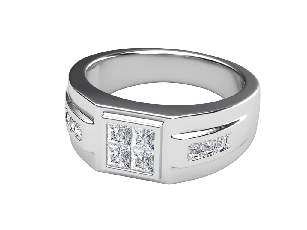 แหวนเพชรผู้ชาย Jett Signet