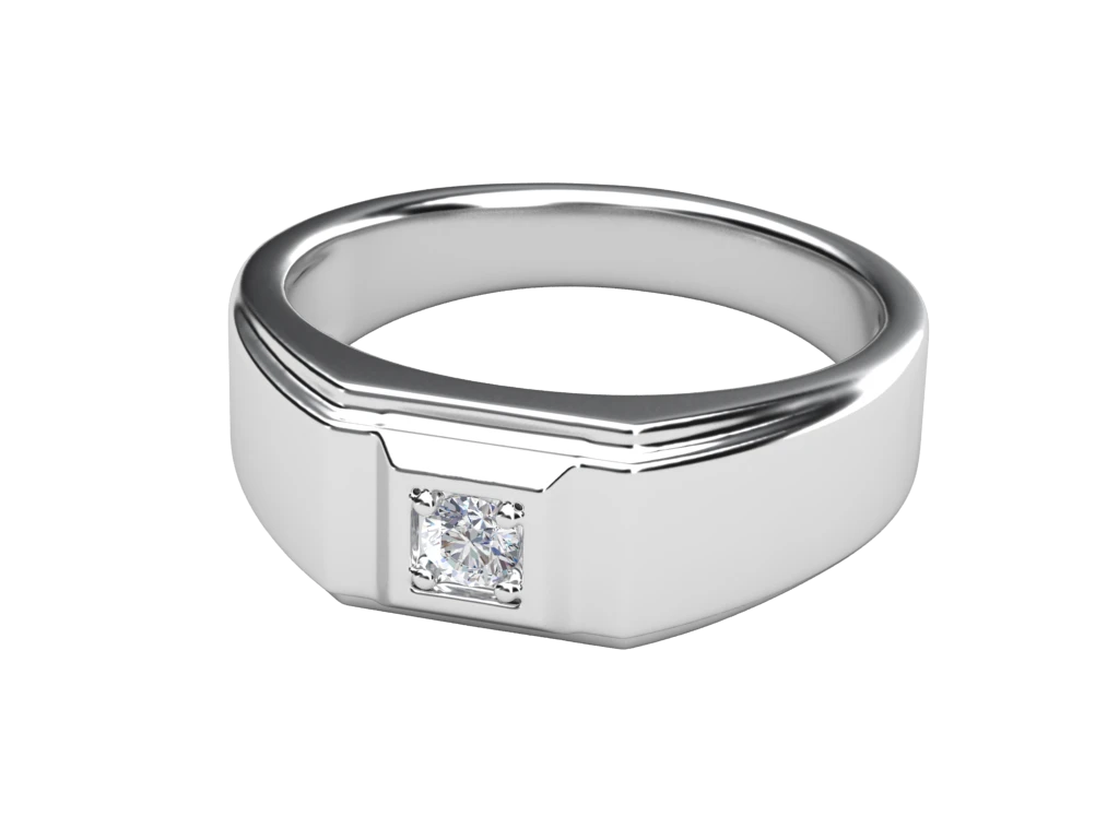 แหวนเพชรผู้ชาย Lawson Signet