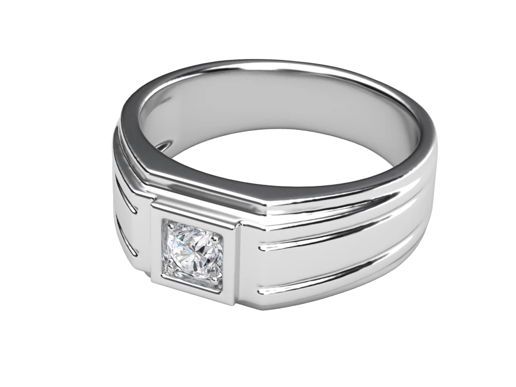 แหวนเพชรผู้ชาย Drake Signet