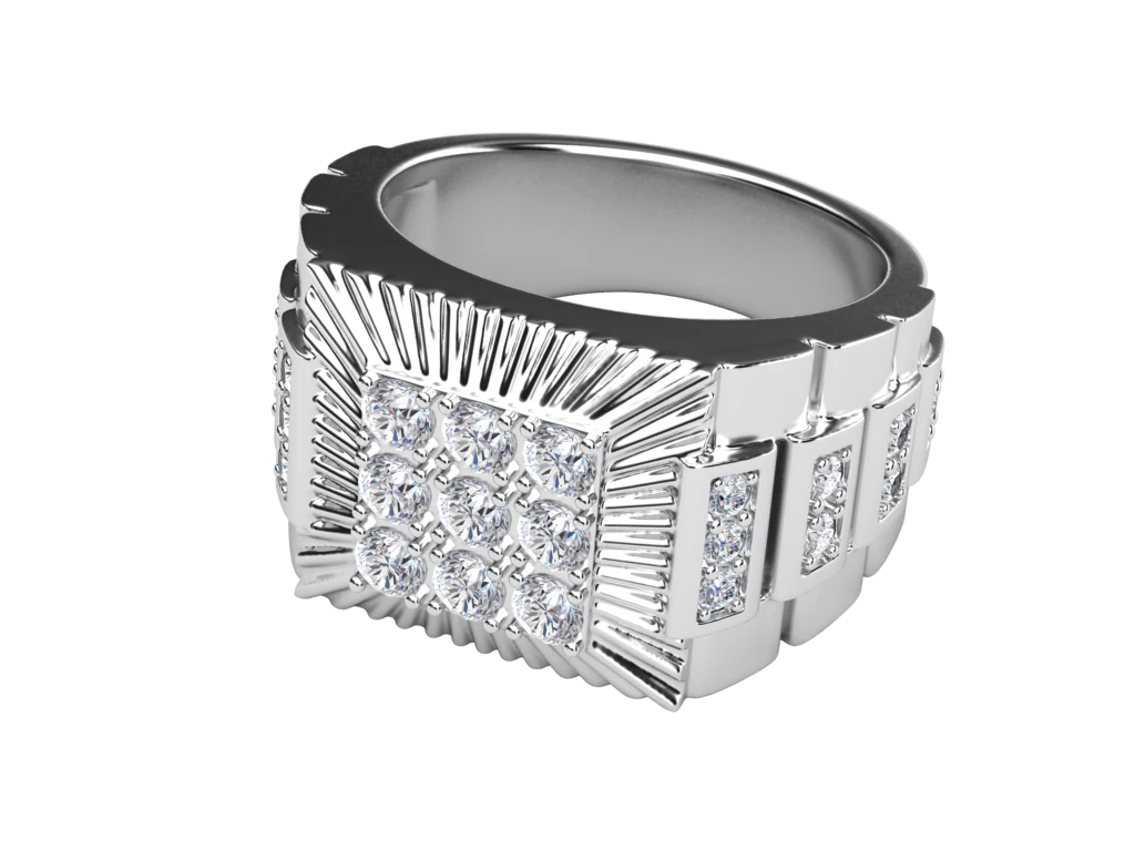 แหวนเพชรผู้ชาย Landon Cluster