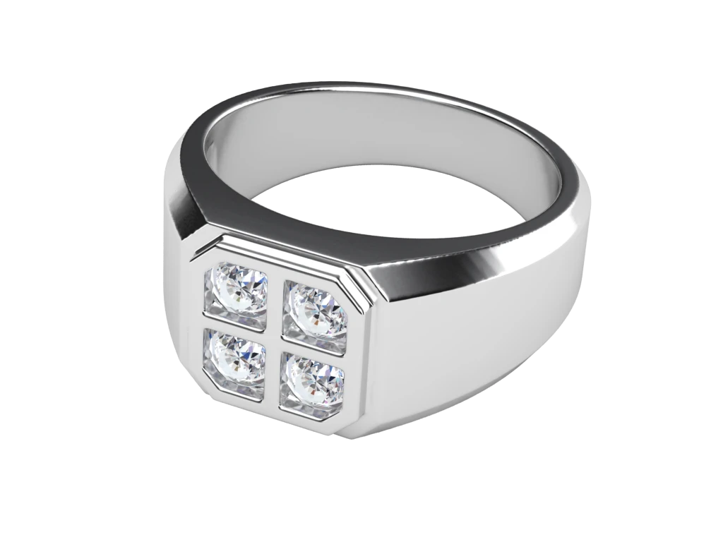 แหวนเพชรผู้ชาย Finch Cluster