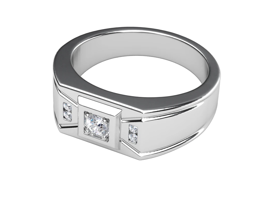 แหวนเพชรผู้ชาย Zane Signet
