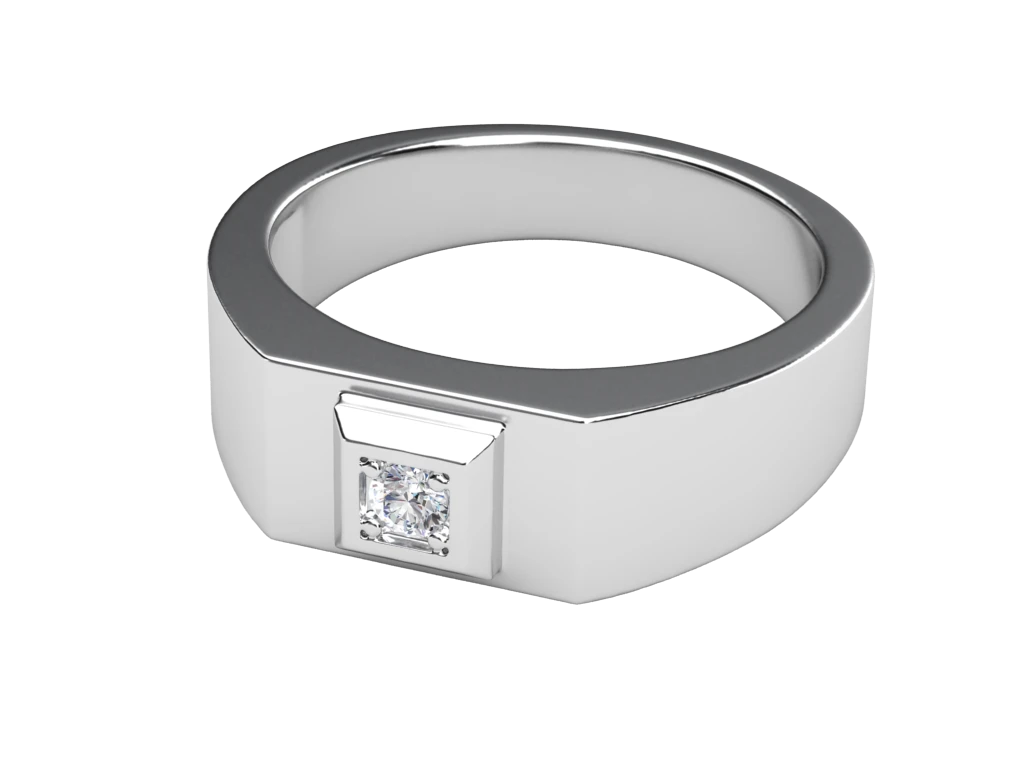 แหวนเพชรผู้ชาย Bennett Signet