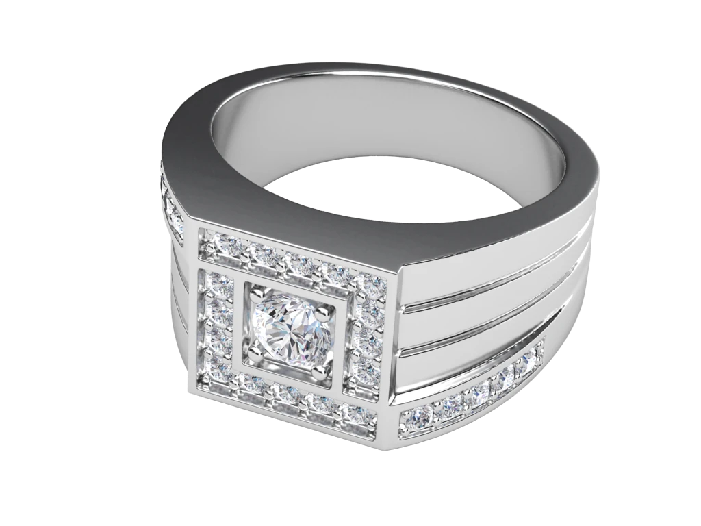 แหวนเพชรผู้ชาย Caspian Signet