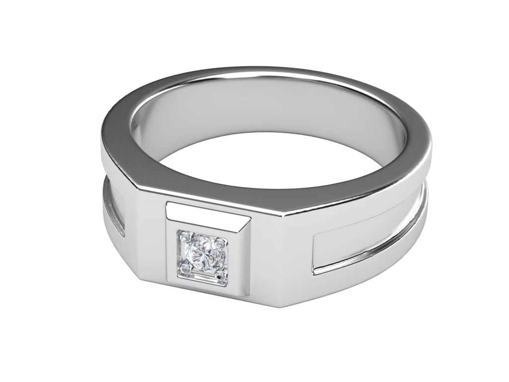 แหวนเพชรผู้ชาย Griffin Signet