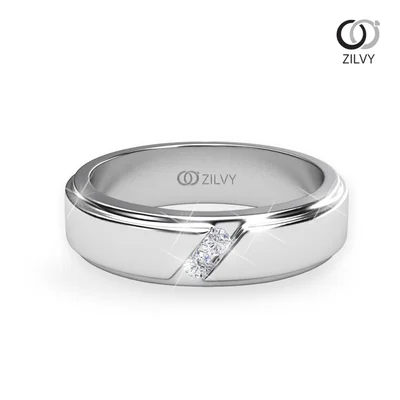 แหวนเพชรผู้ชาย รุ่น BR279 - มุมบน