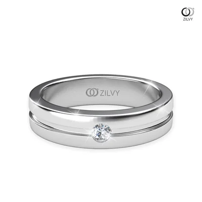 แหวนเพชรผู้ชาย รุ่น BR280 - มุมบน