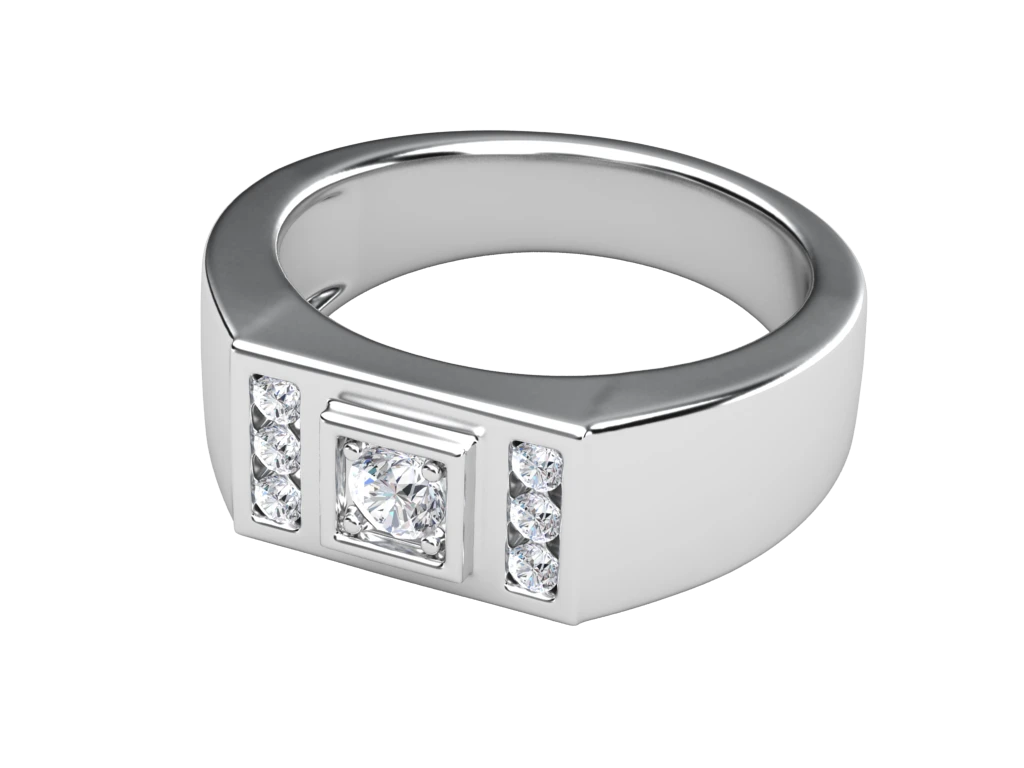 แหวนเพชรผู้ชาย Baron Signet