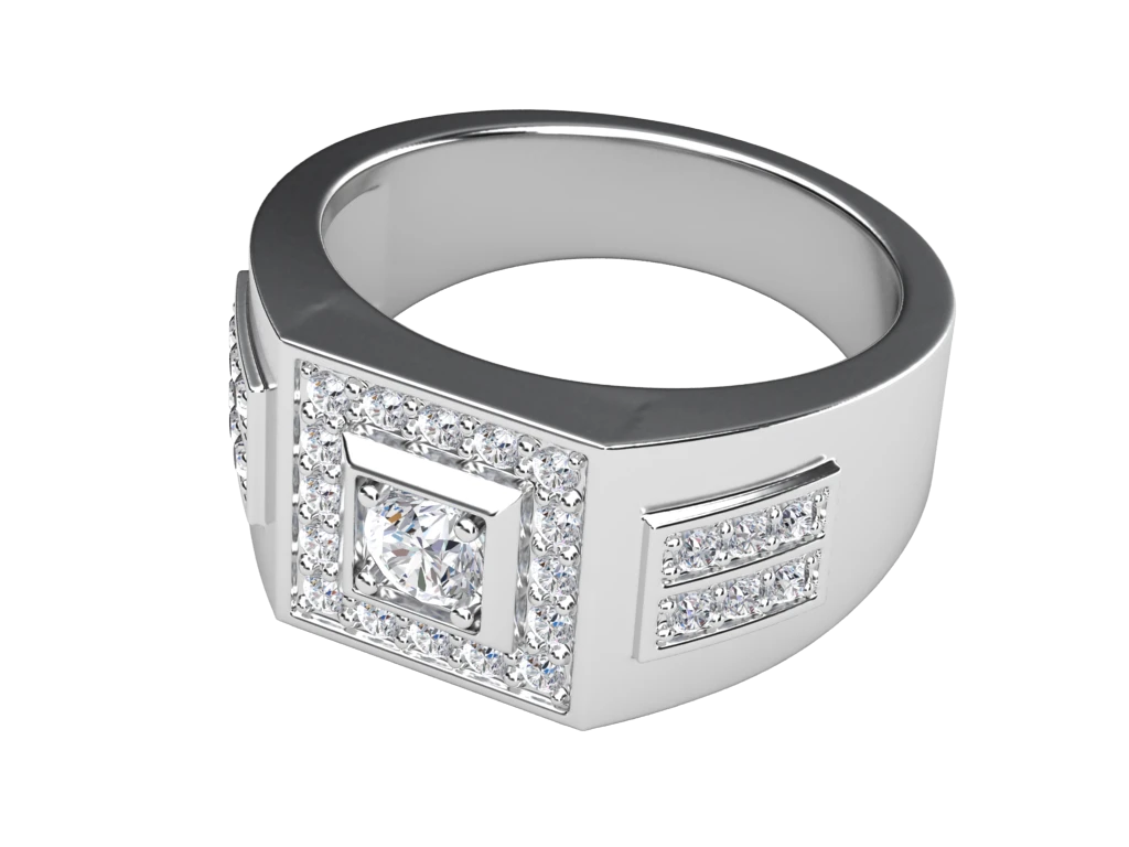 แหวนเพชรผู้ชาย Dante Signet