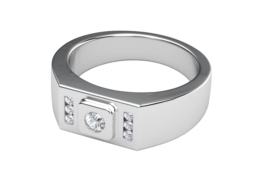 แหวนเพชรผู้ชาย Phoenix Signet