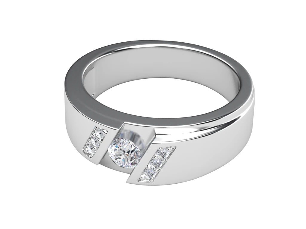 แหวนเพชรผู้ชาย Sterling Line