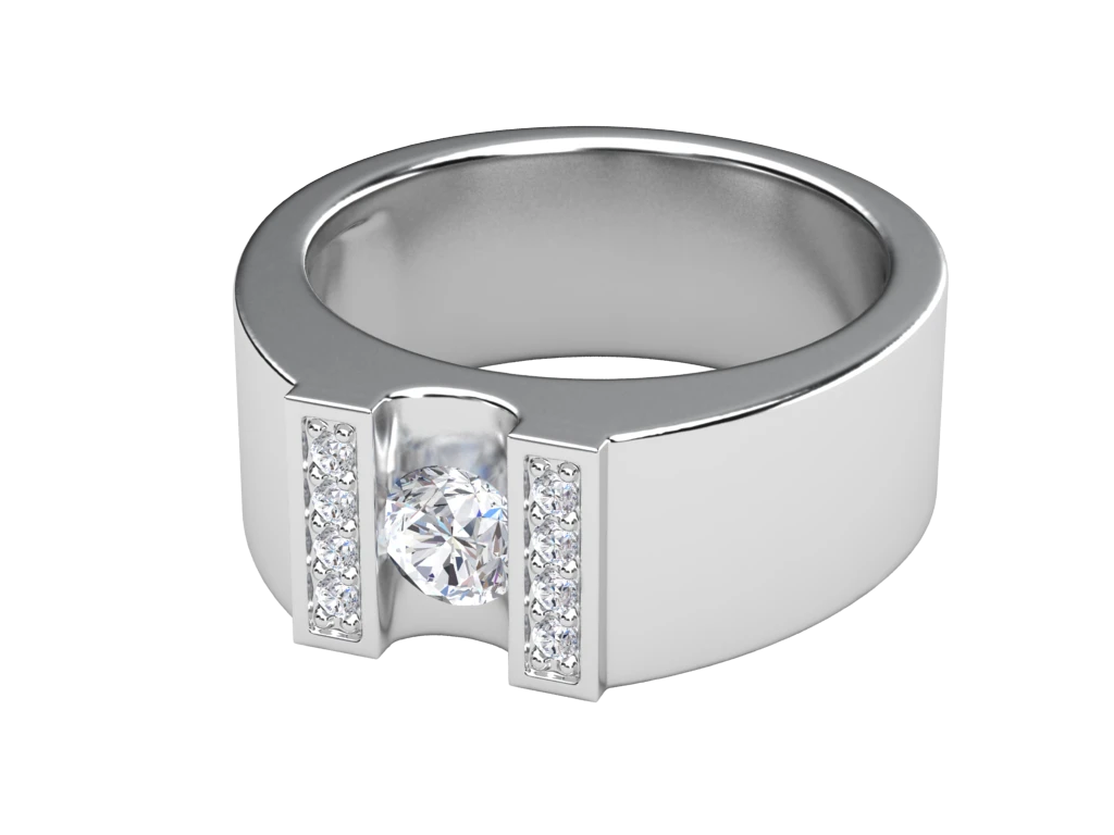 แหวนเพชรผู้ชาย Titan Line