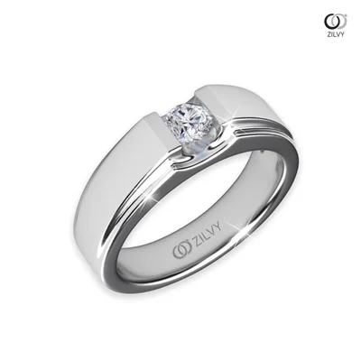 แหวนเพชรผู้ชาย รุ่น BR346 - มุมเปอร์สเปกทีฟ