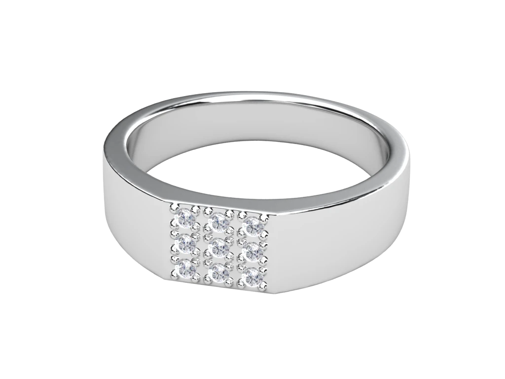 แหวนเพชรผู้ชาย Landon Signet