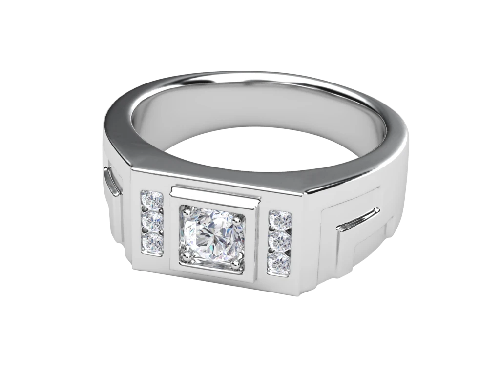 แหวนเพชรผู้ชาย Reed Signet