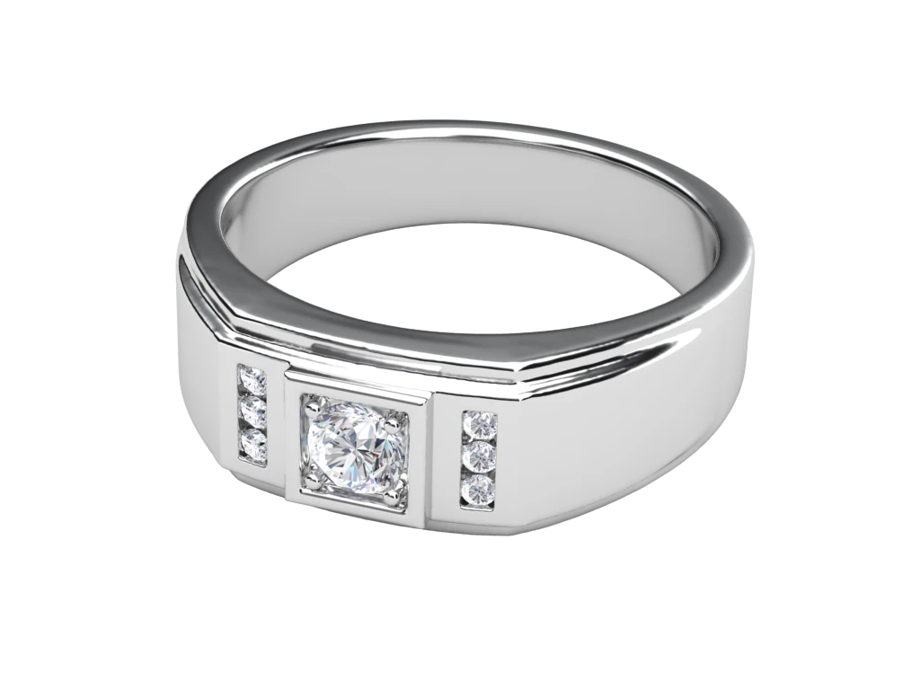 แหวนเพชรผู้ชาย Saxon Signet