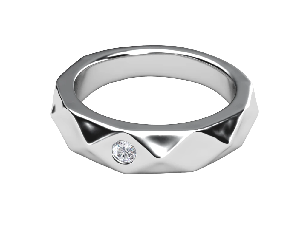 แหวนเพชรผู้ชาย Saxon Geo