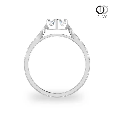 แหวนเพชรผู้หญิง รุ่น GR023 - มุมหน้า