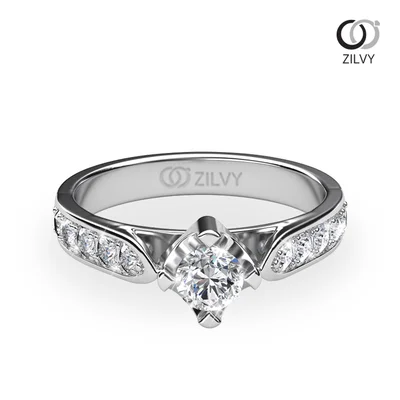 แหวนเพชรผู้หญิง รุ่น GR023 - มุมบน