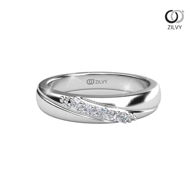 แหวนเพชรผู้หญิง รุ่น GR035 - มุมบน