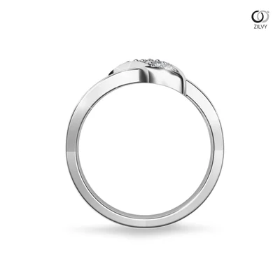 แหวนเพชรผู้หญิง รุ่น GR051 - มุมหน้า