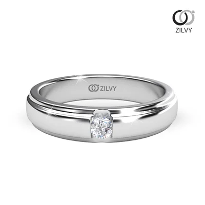 แหวนเพชรผู้หญิง รุ่น GR084 - มุมบน