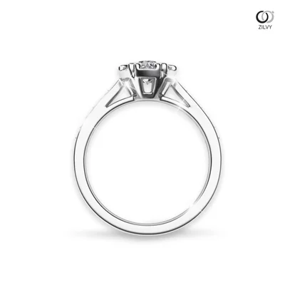 แหวนเพชรผู้หญิง รุ่น GR1000 - มุมหน้า